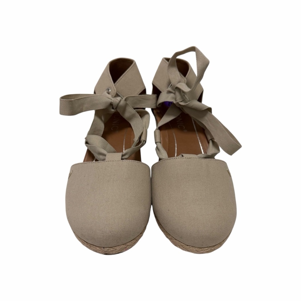 Vionic Solid Tan Textile Wedges - image 1